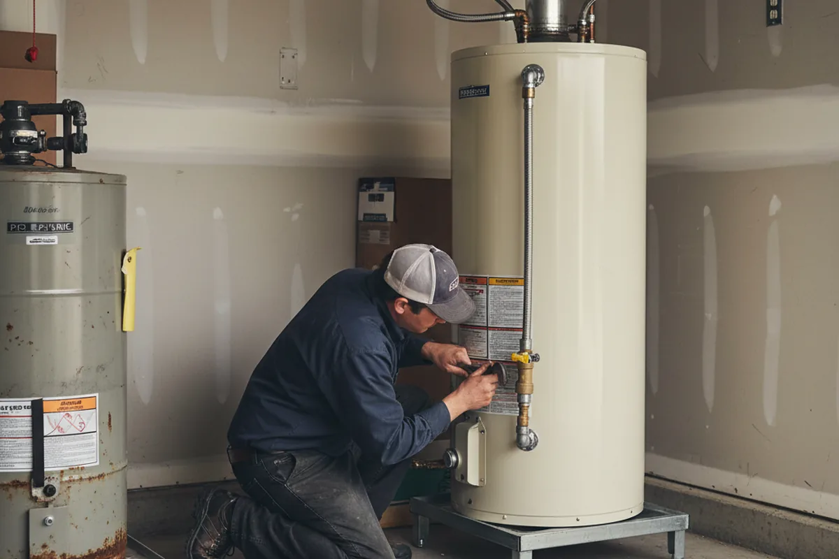 Water heater and shutoff valve replacement in Purcell